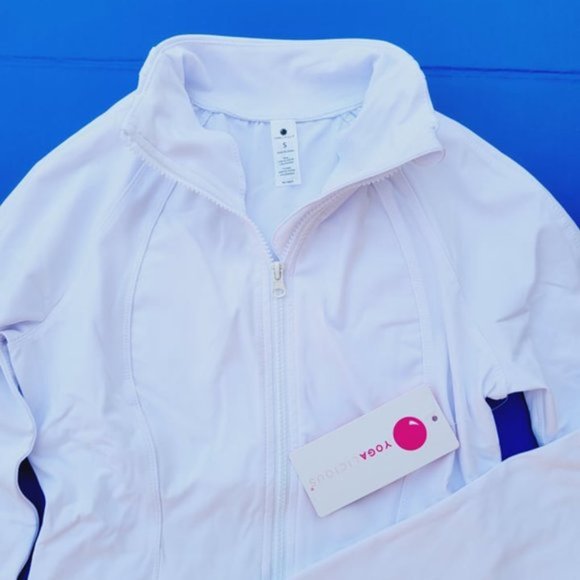 Yogalicious Women's Jacket Active Zip Up in White - Picture 2 of 7